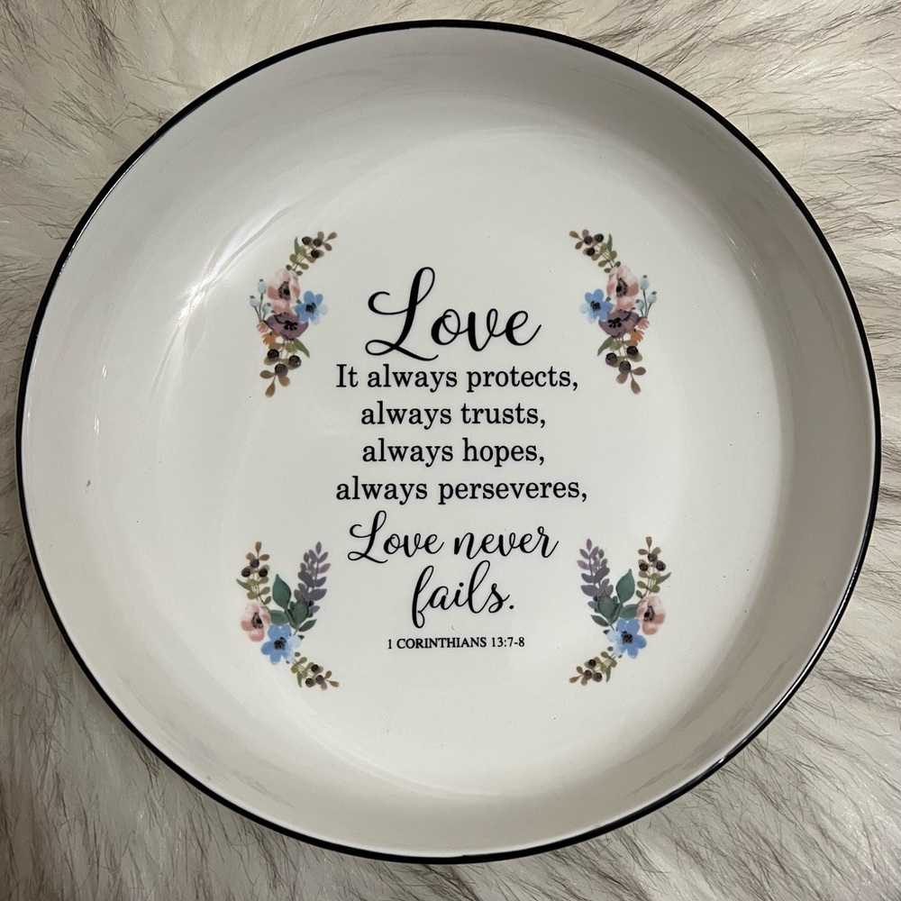 Scripture collection- Corinthians 13 , Love verse personalized platter!!!😍😍